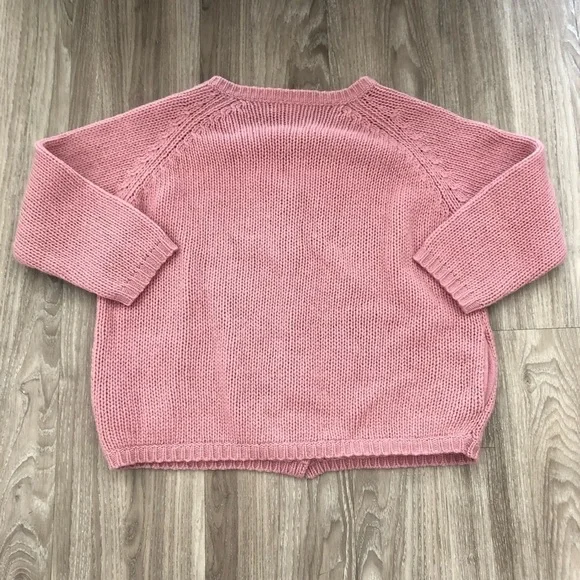 LoveShackFancy Anastasia Embroidered Floral Pink Cardigan RARE